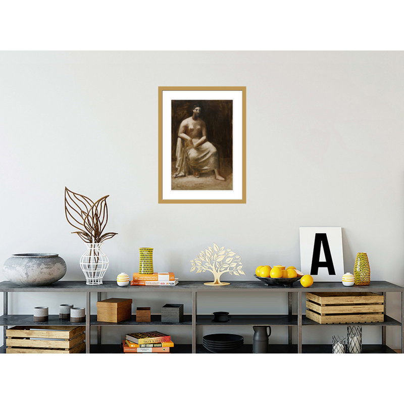 «Femme dans un fauteuil» par Pablo Picasso, impression giclée encadrée, H 29,5 po x l 22,13 po