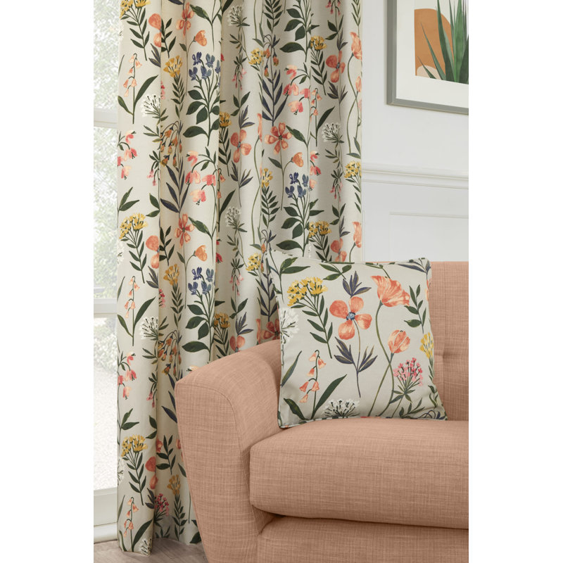 Cotton Blend Room Darkening Curtain Panel Pair, 46x90"