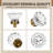 8 Pack Antique Brass Cabinet knobs Glass Cabinet Knobs and Pulls,Vintage Crystal Knobs for Dresser Drawer Cupboard