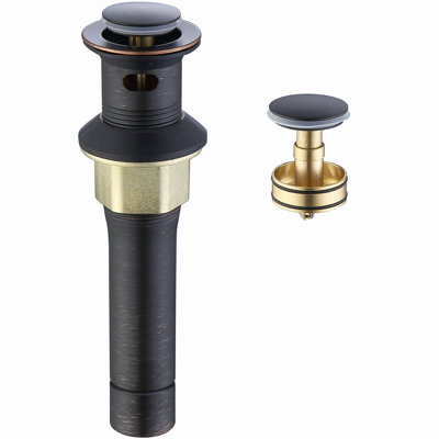 Drain escamotable en acier inoxydable avec trop-plein anti-colmatage pour vasque de lavabo de lavabo avec panier-filtre