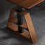 Bureau rectangulaire en bois massif et acier de couleur noyer noir-108205850