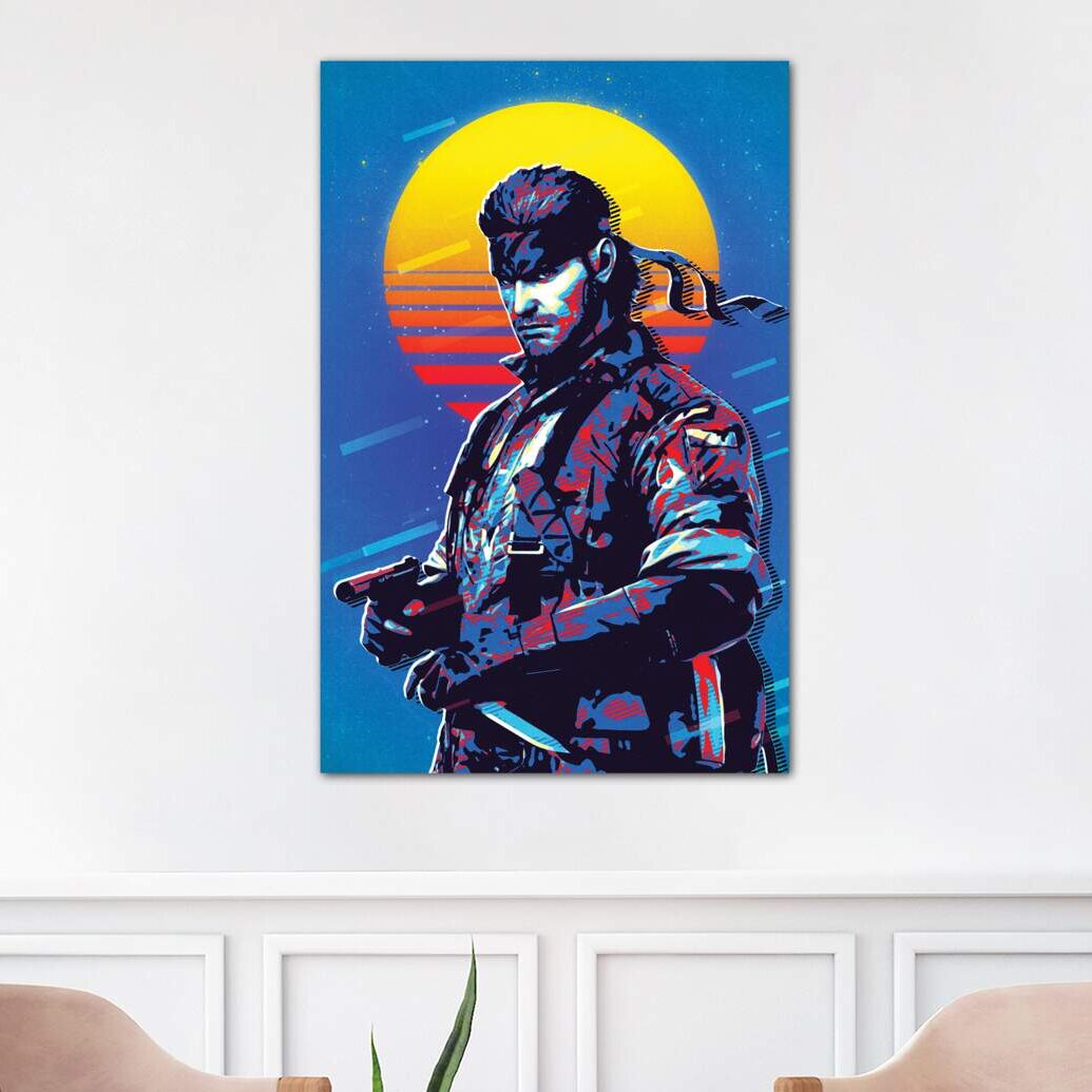 Leinwandbild Solid Snake Retro von Durro Art