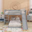 Lit mezzanine simple avec glissoire et échelle-1841651219