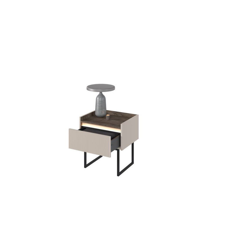 Allateef 52cm W Manufactured Wood Bedside Table