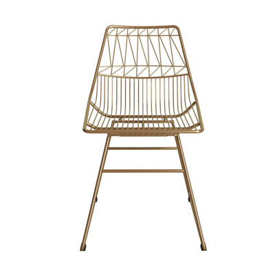 45.72cm H Metal Slat Back Side Chair