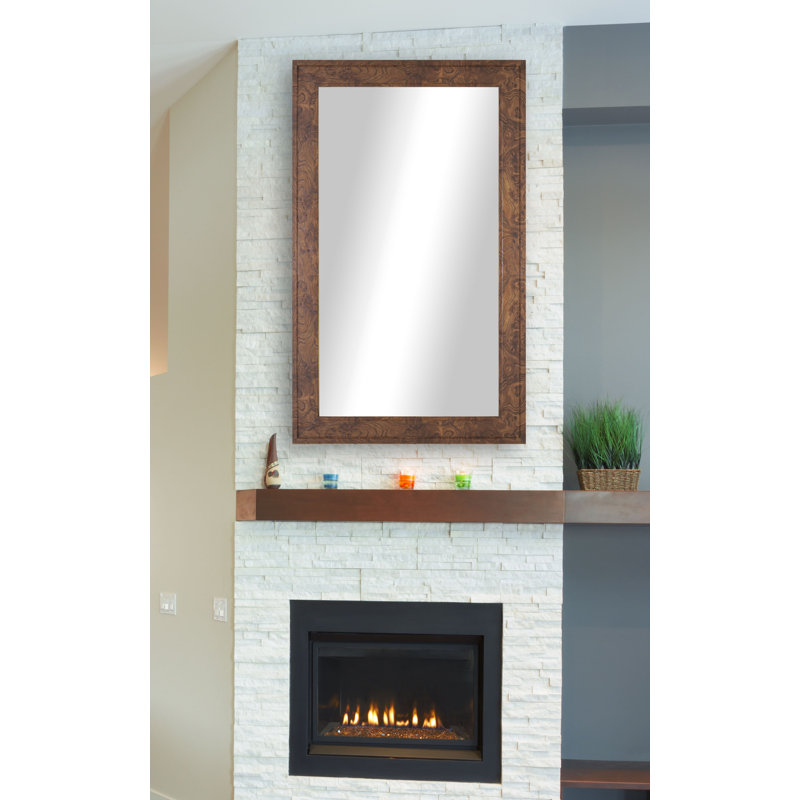 Kamsiyo Engineered Wood Flat Wall Mirror, 32.5" x 26.5"