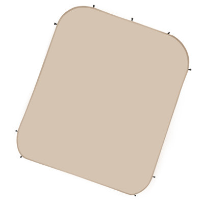 Sun Shade Sail Canopy Covers, Fit for 6 x 6 ft Screen House Tent, Sun Protection, 5.51 x 5.71 ft 300D Oxford Silver-Coated Fabric, (Not Include Tent), for Outdoor Activities, Beige