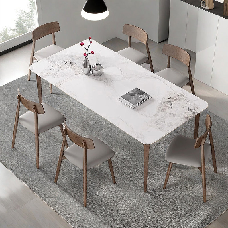Table de salle à manger rectangulaire, H 29,53 po x L 70,87 po x l 35,43 po