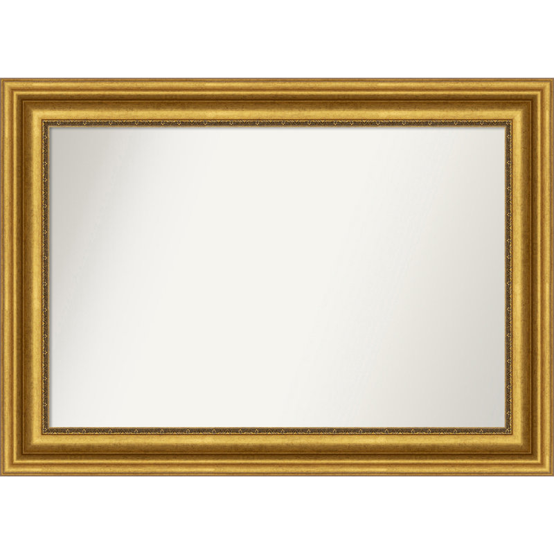 Miroir de salle de bain Jashawna, 25,75 po x 35,75 po, Doré