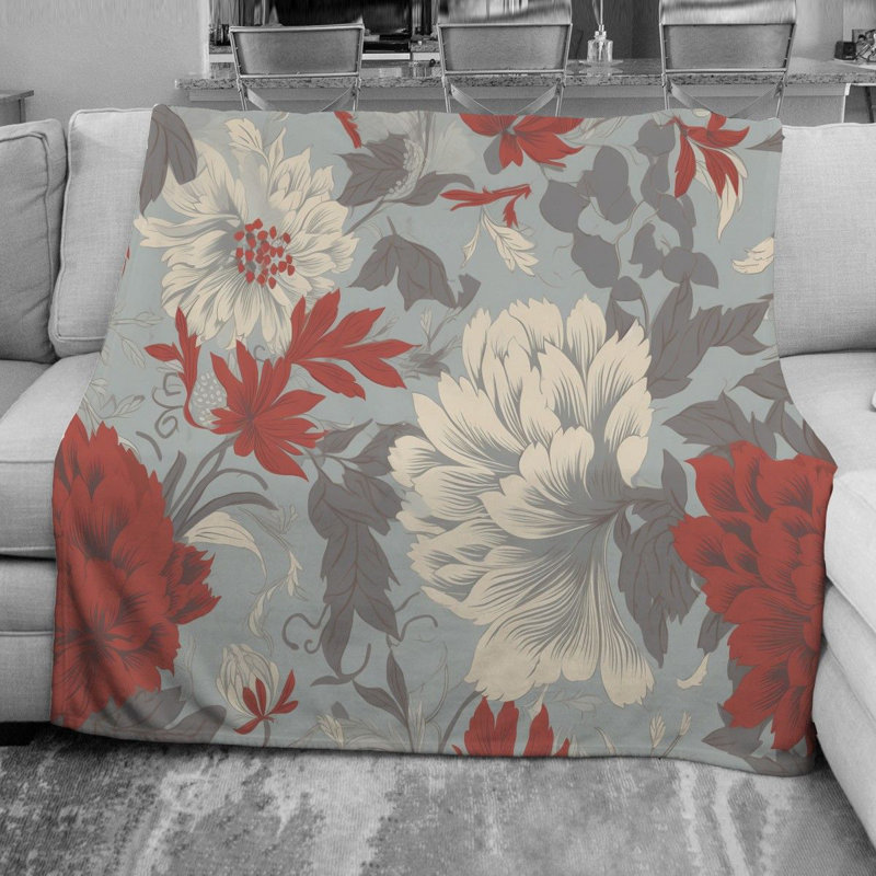 Couverture en molleton Botanical, L 68 po x L 80 po