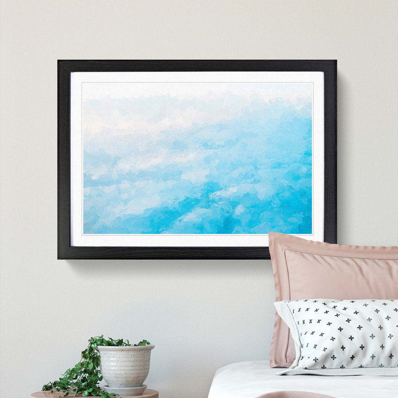 Over the Clouds in Abstract - Picture Frame Graphic Art Print, 48cm H x 65cm W x 2cm D, Black Framed