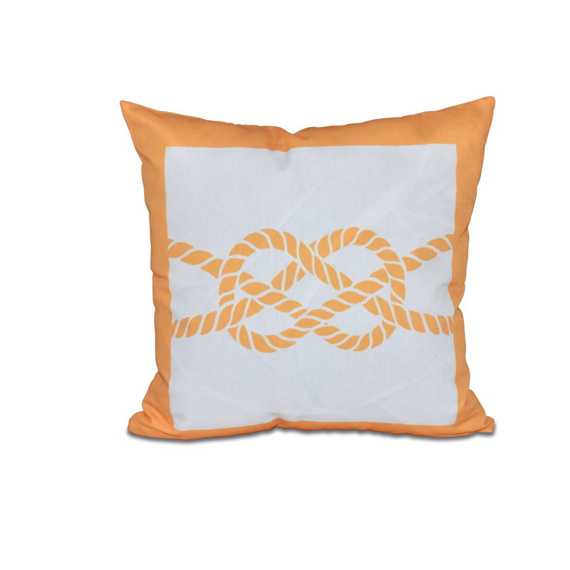 Housse de coussin carrée extérieure/insert, Jaune, H 16 po x l 16 po