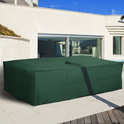 Housse pour mobilier d'extérieur foncé foncé, 97 po x 65 po, 26 po, protection imperméable pour tous les temps, protection de 26 po