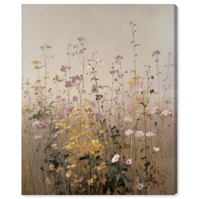 Wildflower Field Farmhouse Art Canvas Print by Art Remedy