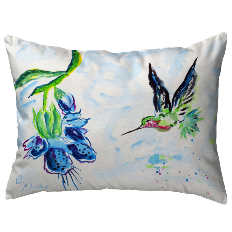  Coussin lombaire intérieur / extérieur Hovering Hummingbird
