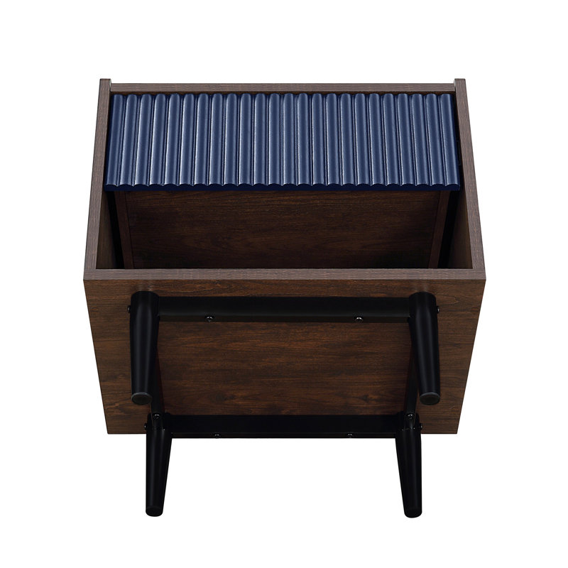 Table de chevet bleu marine