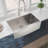 33"X21"X10" Apron Sink - Stainless Steel, Single Bowl, To Dents And Rust, Stain- Exterior Feature, Easy Clean, , 16 Gauge, Brushed Dents, Rust- & Exterior, Nickel