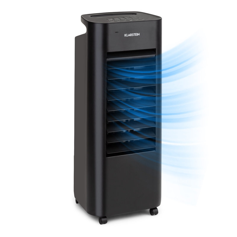 Klarstein Icewind Max 3-In-1 Air Cooler 330 M³/H 60W Oscillation 6 Ltr Timer Remote Control, Black