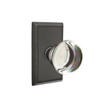 Passage Providence Crystal Clear Acrylic Knob with Rectangular Rose