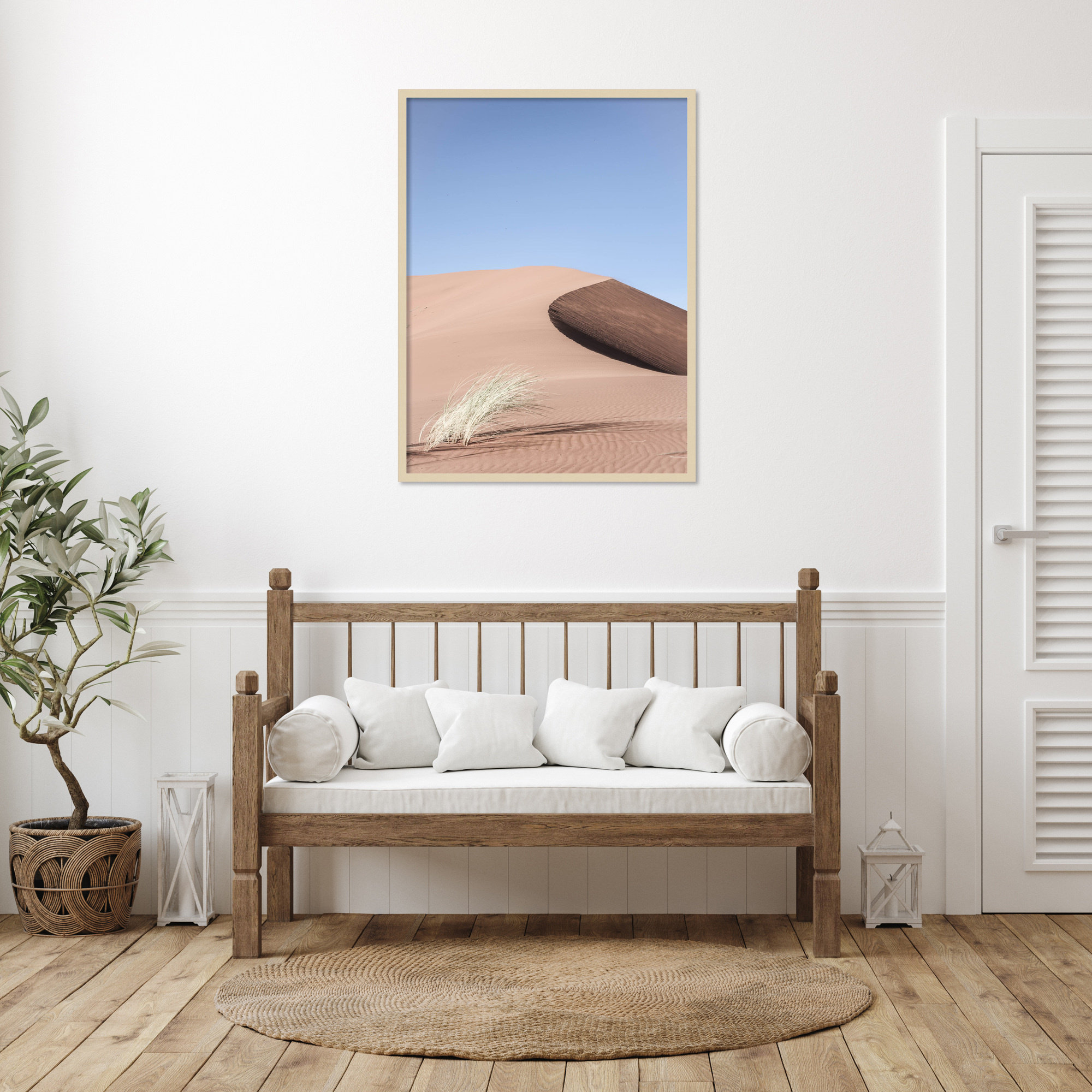 Namib Dune Two by Shot by Clint Wood Framed Wall Art Print, 41" H x 31" W, Brown