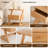 Z-shaped Solid Wood Bedside Table, Bedroom Storage Unit, Sofa Side Table-602550148