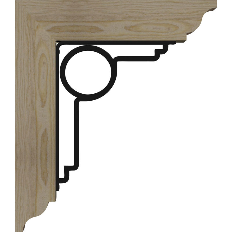 Triple support de fer traditionnel 4 "Maria, H 16 po x P 13 1/2 po, Sapin Douglas (l 4 po x P 4 po)