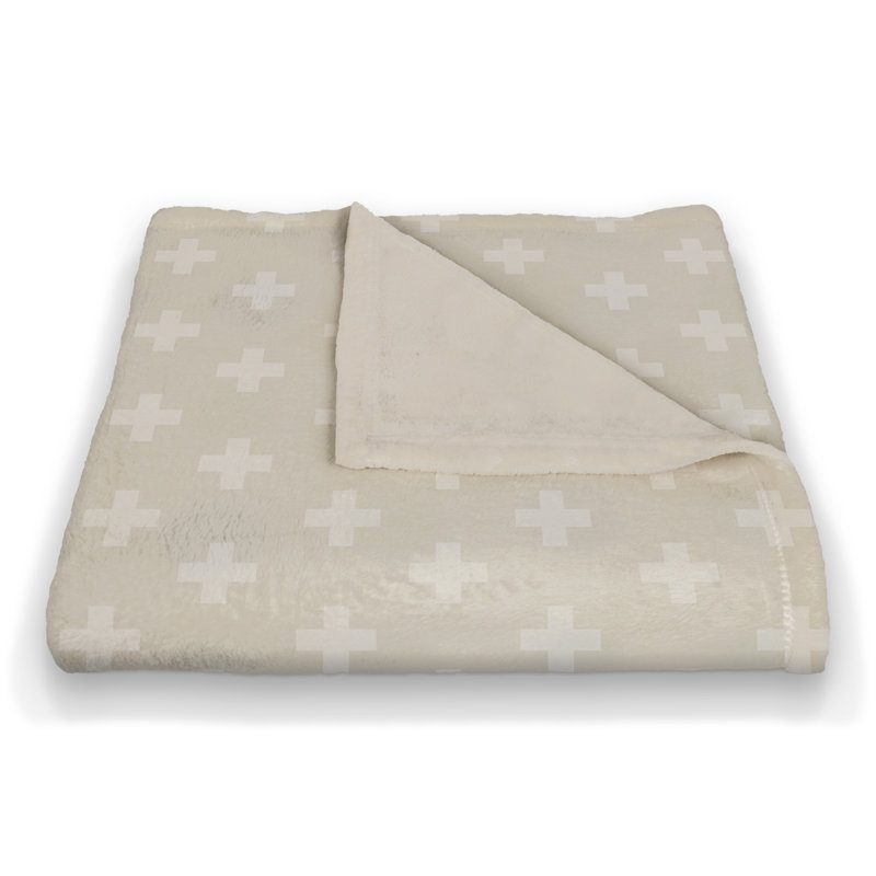 Jeté polaire à motif de croix suisse