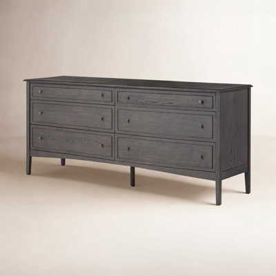 77" Oak Double Dresser