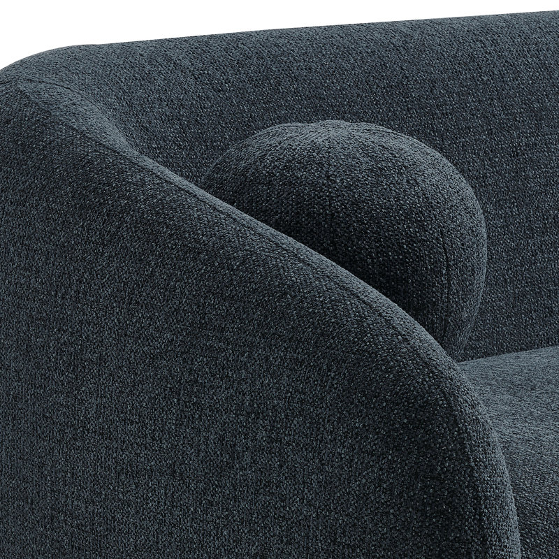 Canapé en chenille en tissu 85 po Holland, Marine