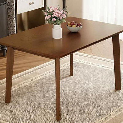 Rustic Farmhouse Dining Table - Solid Wood Frame, Minimalist Modern Dining Table For Kitchen, Dining Room, Living Room, Walnut
