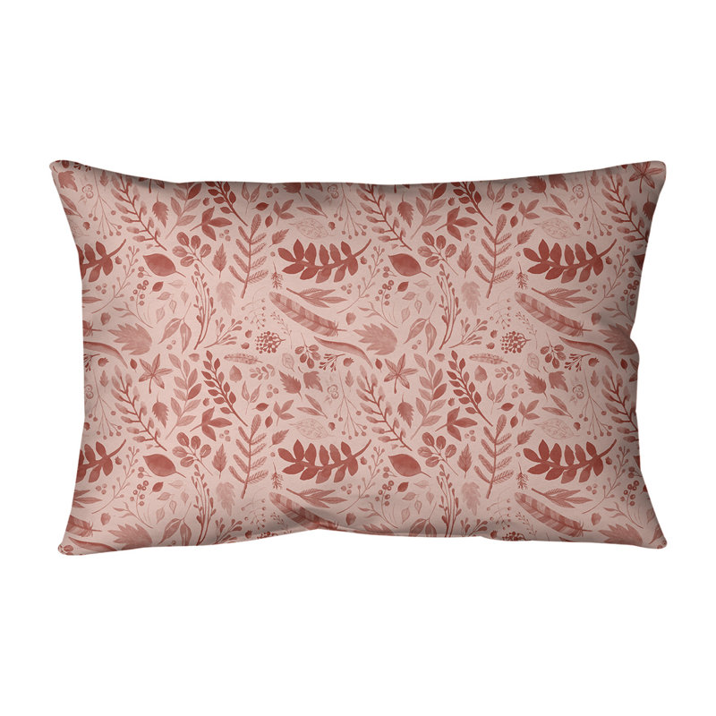 Coussin lombaire 14 po, Rose / Brun