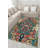 Turquoise Themed Multicolored Abstract Traditional Motif Patterned Vintage Decorative Carpet-47500230