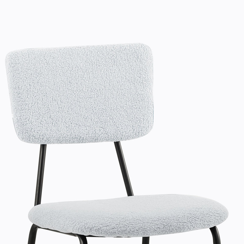 Chaise de salle à manger rembourrée Otelia, Blanc, Ensemble 6 pièces