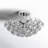 Toth 4 - Light Chandelier Style Bowl Led Semi Flush Mount with Crystal Accents