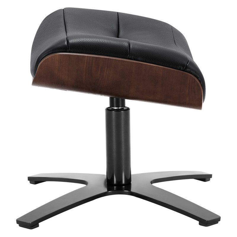 Dillon Leather Ottoman, New York Midnight