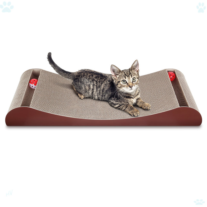 Lit de repos en carton avec grattoir pour chat