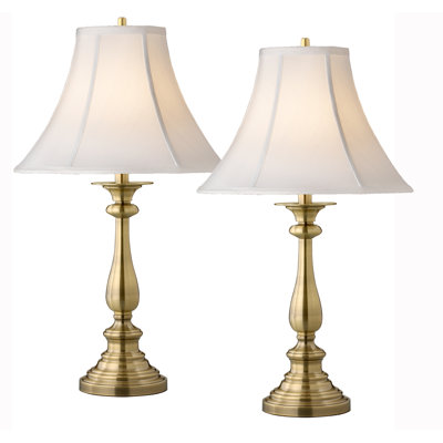 Patrick Henry 27" Satin Antique Brass Table Lamp