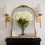 20in. Artificial Hydrangea Arrangement in Glass Vase-1419190093
