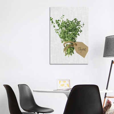 Thyme 1 Piece Wrapped Canvas Wall Art