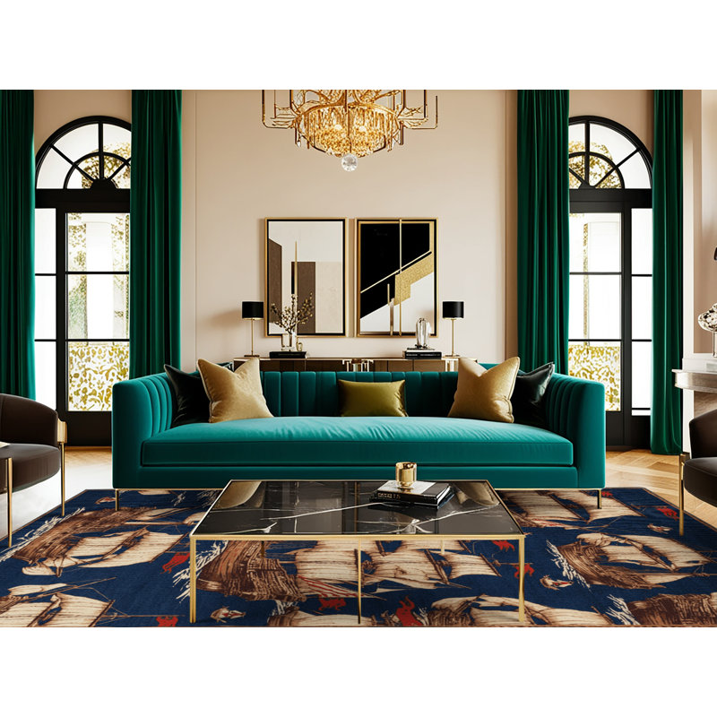  Tapis nautique lavable pirate, Rectangulaire 2 pi x 3 pi