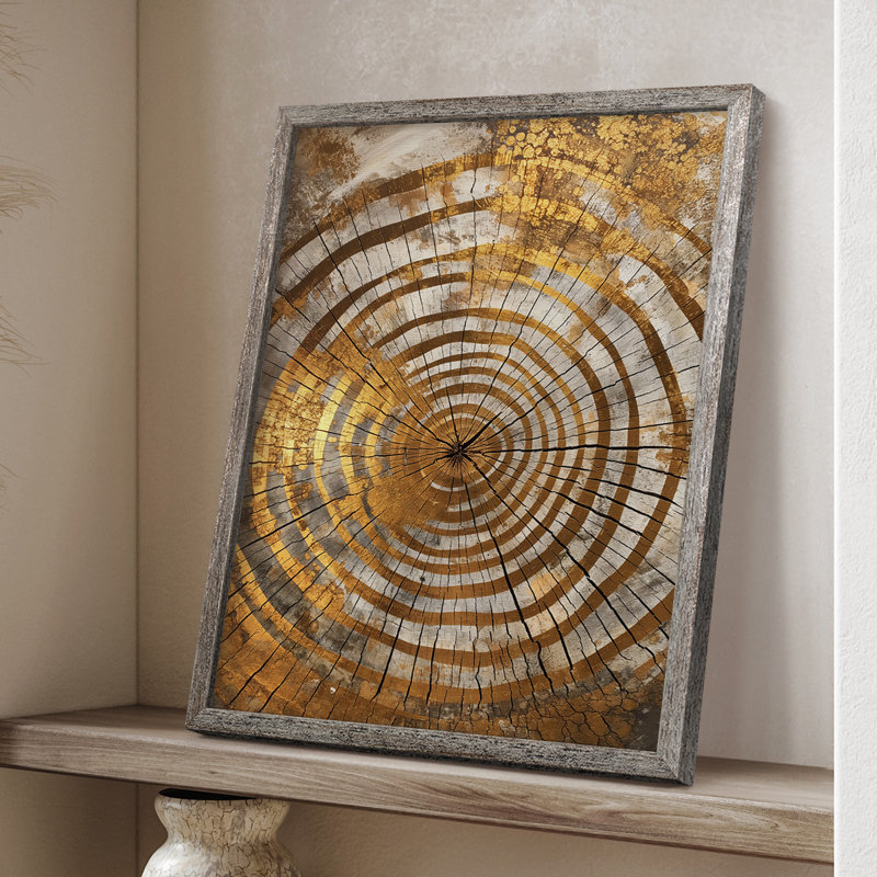 Reproduction encadrée ABSTRACT Series Cxxxi - bois massif, H 21 po x l 17 po