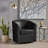 Faux Leather Swivel Accent Chair-760276722