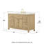 Beckett 54" Freestanding Single Bathroom Vanity with Quartz Top-684425765-690722657-690722659