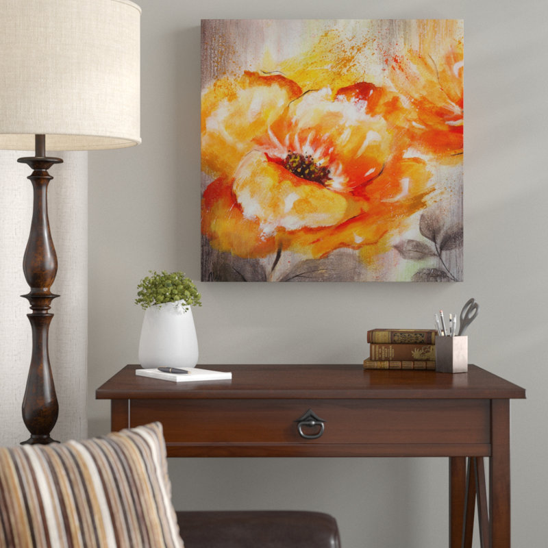 «Orange Crush I» par Nan F, reproduction sur toile tendue, H 16 po x l 16 po x P 1,5 po