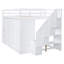 Lit mezzanine blanc avec solutions de rangement intégrées