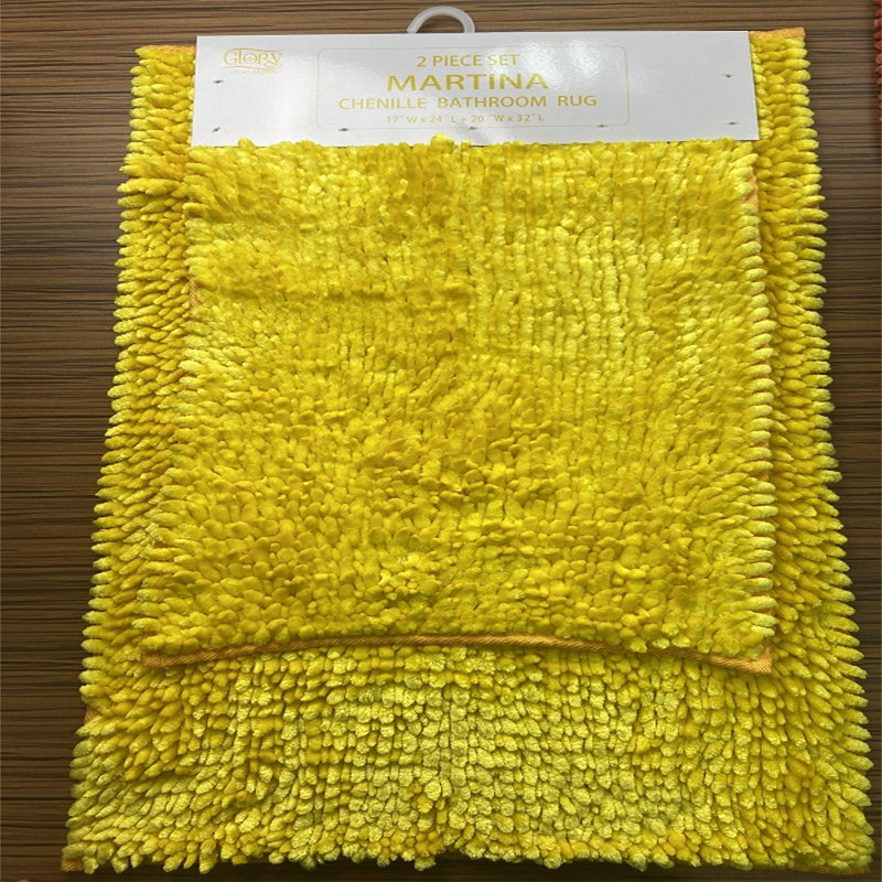 Matina Non-Slip Bath Rug, Yellow