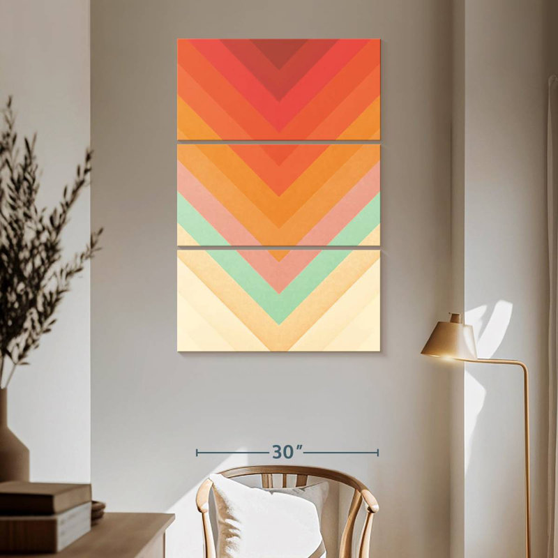Avery Rainbow Chevrons, 65" H x 42" W
