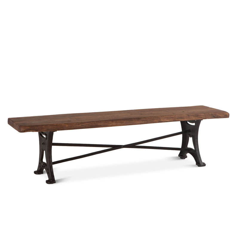 Banc en acacia avec bordure noyer 90 po Blayne