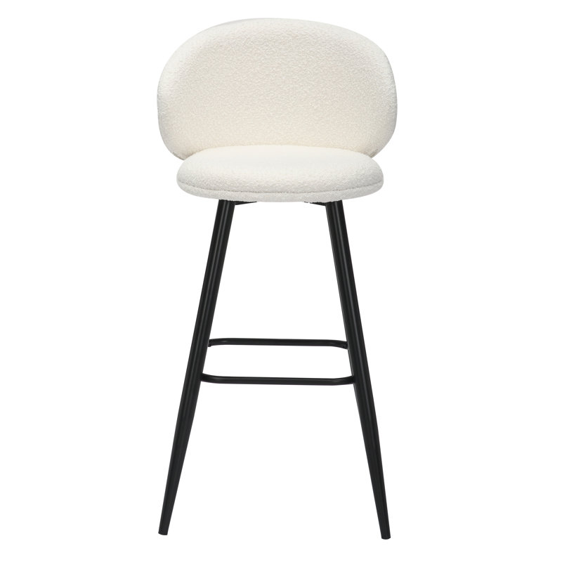 Batavia Upholstered Bar Stool, White