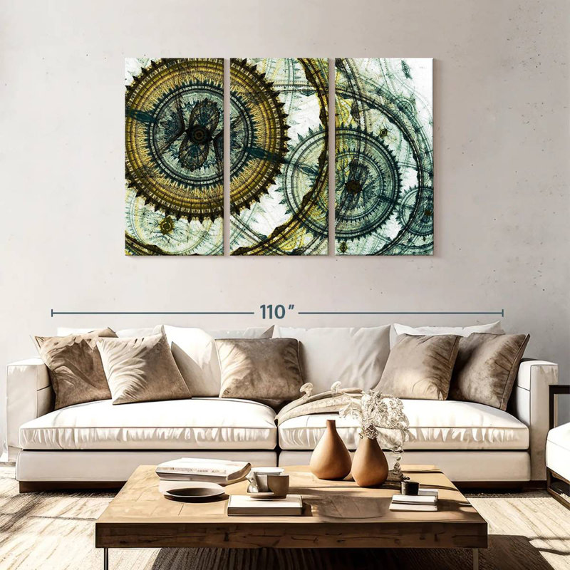 Avery Abstract Steampunk, 48" H x 74" W